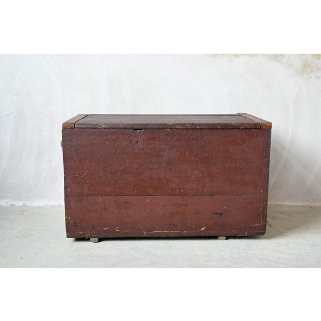 Beige Large Chest in Weathered Wood, 1890s For Sale - Image 8 of 18