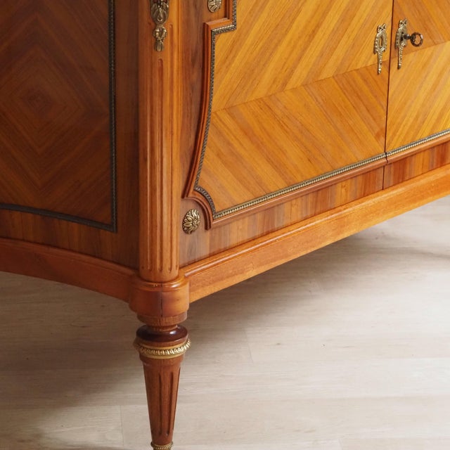 Louis XVI Sideboard with Marble Top, Wood and Bronze Fittings For Sale - Image 15 of 17