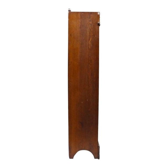 Rj Horner Carved Oak 2-Door Bookcase Unsigned C1920 For Sale - Image 12 of 14