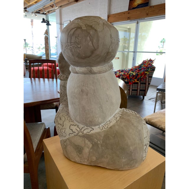 Doug Hyde Stone Sculpture of an American Inuit For Sale - Image 9 of 13