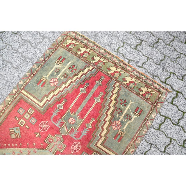 Textile 1960s Aztec Handmade Boho Rug For Sale - Image 7 of 11