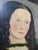 Textile Antique 19th C. Oil Painting Folk Art Portrait in the Style of William Matthew Prior For Sale - Image 7 of 16