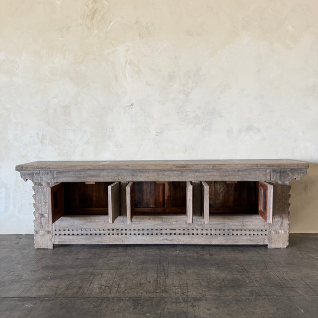 Contemporary Vintage Reclaimed Fir 6 Door Cabinet C. 1920 For Sale - Image 3 of 14