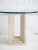 Late 20th Century Post Modern Travertine Side Table With Glass Top For Sale - Image 5 of 10