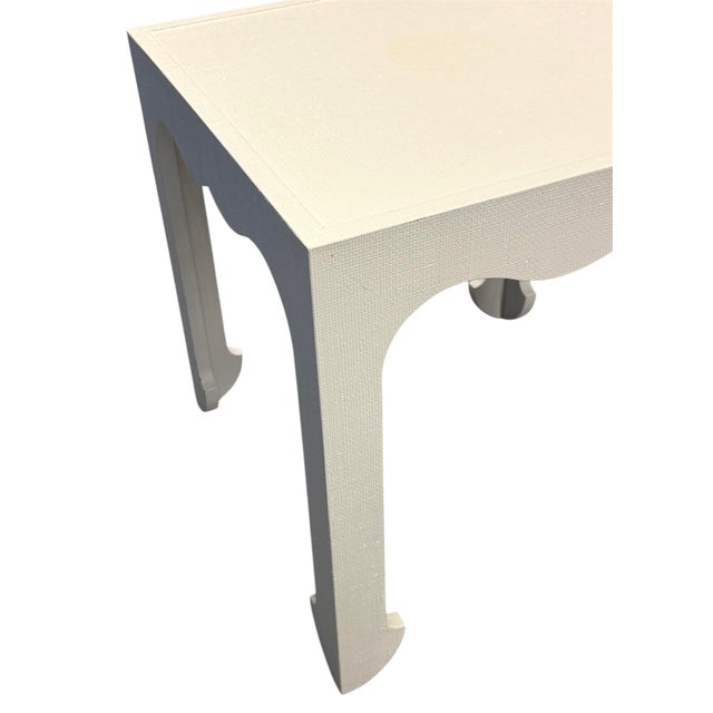Lee Jofa for Kravet Oliver Linen Wrapped Side Table For Sale - Image 10 of 10