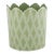 Floral Trellis Large Floor Planter, Green/White For Sale