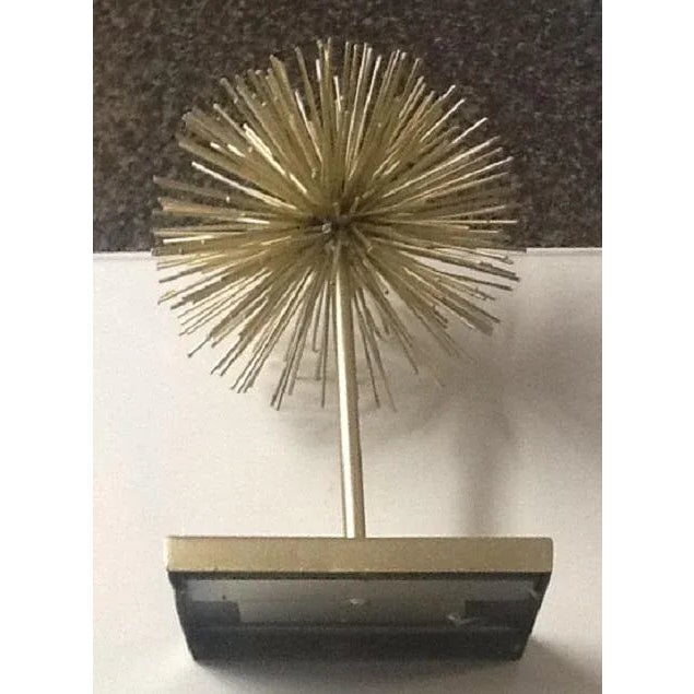 Mid-Century Modern MCM Gold-Tone Metal Starburst/Sputnik Tabletop Sculpture For Sale - Image 3 of 5