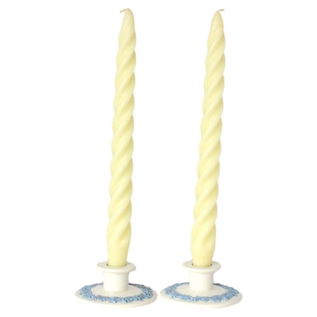 Wedgwood Wedgwood Queensware Candlestick Holders, Pair For Sale - Image 4 of 4