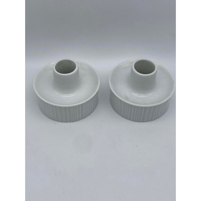 Mid-Century Modern Tapio Wirkkala for Rosenthal Porcelain Candle Holders For Sale - Image 3 of 7