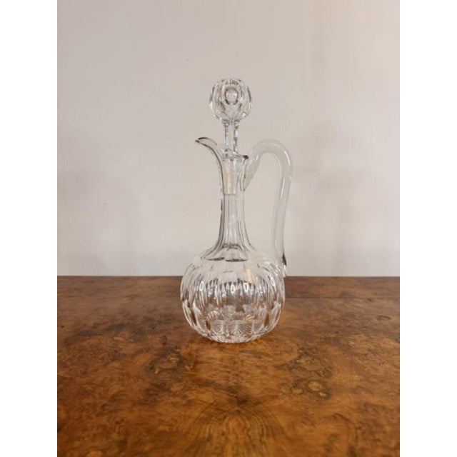Antique Edwardian Glass Ewer, 1900, Set of 2 For Sale - Image 4 of 6