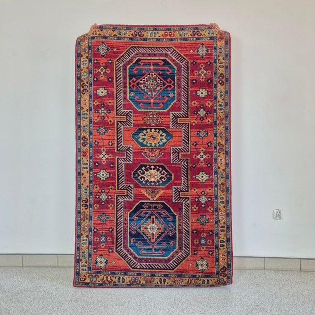 Vintage Handwoven Wool Rug Bagdad, 1970s For Sale - Image 4 of 11