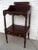 American mahogany wash stand. One drawer, brass pulls, fluted column and turned legs. 20 1/2 x 17 x 40 1/2 Original...