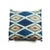 Textile Tisa Indigo Gold White Silk Pillow in Geometric Shibori Pattern by Studio Variously For Sale - Image 7 of 7