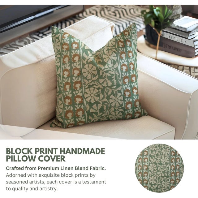 Elevate your home décor with the Fabdivine "Rudraksh Border" Cushion Cover, a modern boho masterpiece featuring...