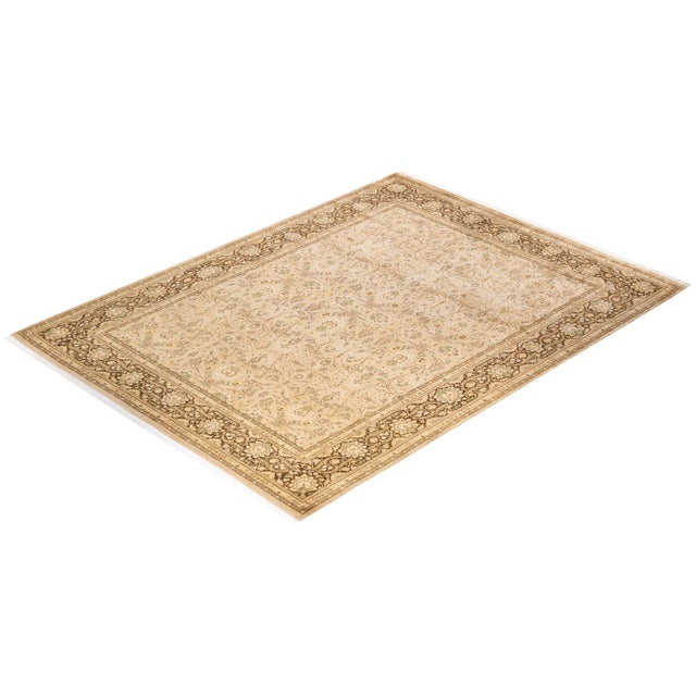 Ivory Mogul Hand-Knotted Area Rug - Ivory, 8' 2" x 10' 5" For Sale - Image 8 of 8
