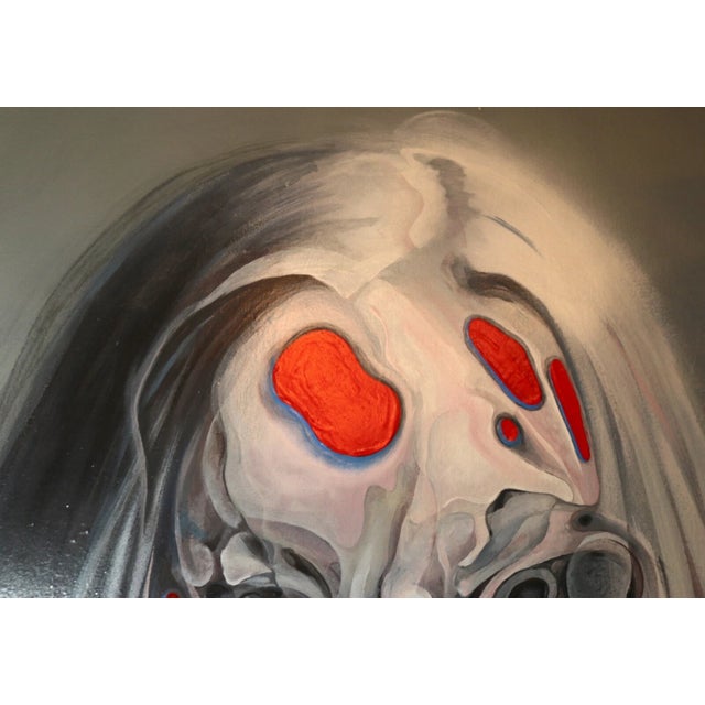 Huge Original 2009 Buddy Nestor Pop Surrealism Morbid Acrylic Portrait Painting For Sale - Image 9 of 18