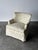 Cream Floral Chintz Skirted Swivel Club Chair, 1980s For Sale - Image 4 of 10