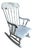 Nichols & Stone Child’s Wooden Windsor Rocking Chair Spindle Back Distressed Farmhouse Vintage Chippy Gray For Sale