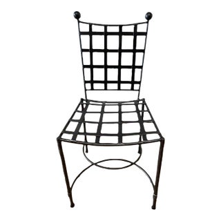 Custom Made Forged Iron European Style Dining Chairs For Sale