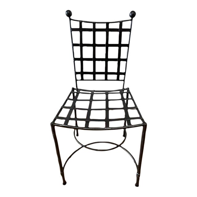 Custom Made Forged Iron European Style Dining Chairs For Sale