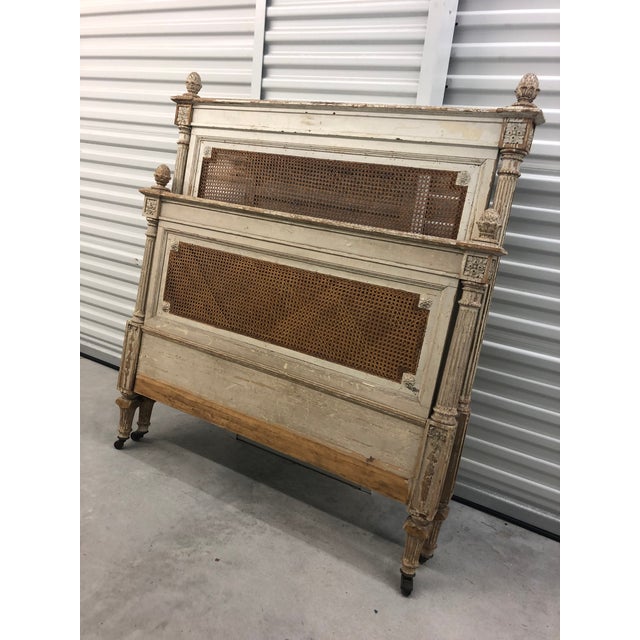 Antique French Cane Twin Headboard and Footboard 2 Pieces Chairish