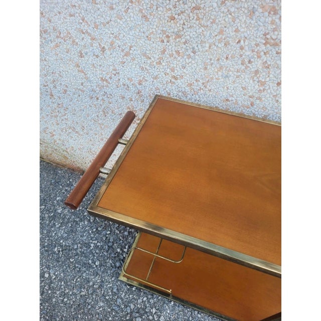 Wood Mid-Century Bar Cart, 1950s For Sale - Image 7 of 12
