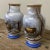 Pair Antique Hand-Painted Opaline Vases will make a delightful addition to your decor, with subtle gray tones in the...