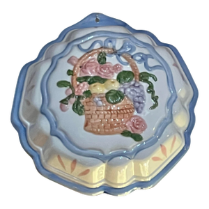 Vintage Ceramic Floral Mold From Italy