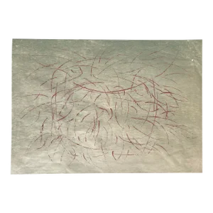 1950s Luke Gwilliam Lemon Leaves Abstract Woodblock