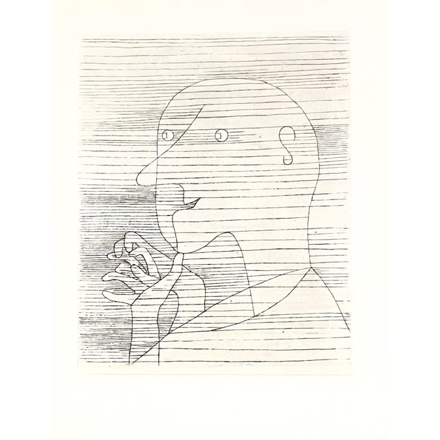 Artist: Paul Klee Country: Switzerland / Germany Title: Old Man Figuring – 1929 Medium: Engraving – 38 printed: 1947 by...