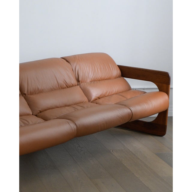 This incredibly rare and iconic 1970's Sling sofa by Lou Hodges for California Design Group has been restored and is in...