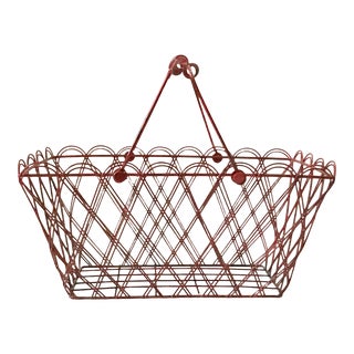 Mid-Century French Wireware Basket For Sale