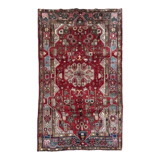 Antique Persian Nahavand Hand-Knotted Rug 4'10" X 9'11" For Sale