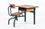 Wood Vintage Antique Wood & Metal Child’s School Desk and Chair in the Style of Jean Prouvé For Sale - Image 7 of 14