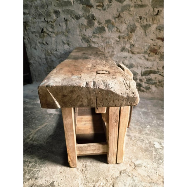 Antique 19th Century Rustic French Oak Workbench For Sale - Image 5 of 18