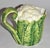 1970s Majolica Green White Cauliflower Ceramic Pitcher Italy Mark Lord & Taylor For Sale - Image 15 of 15