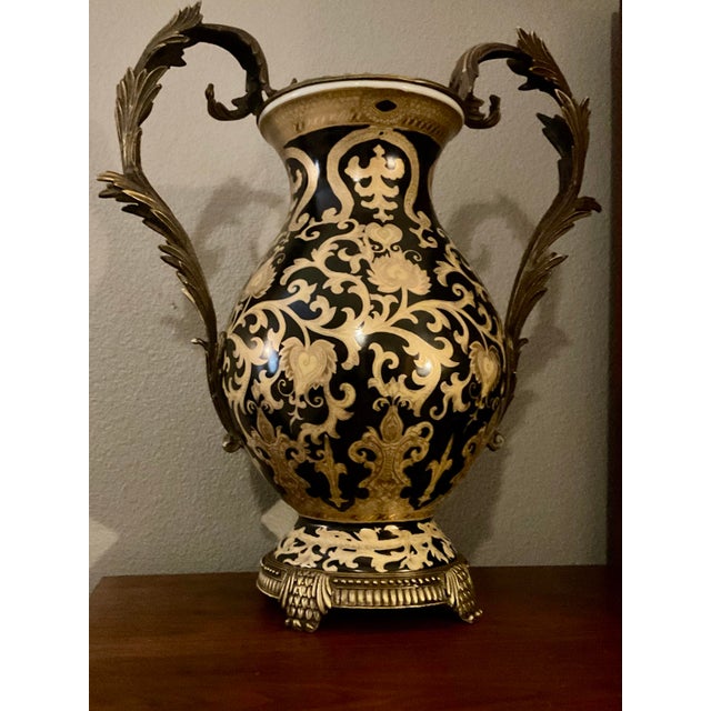 Vintage Art Nouveau Hand Painted Vase For Sale - Image 11 of 11