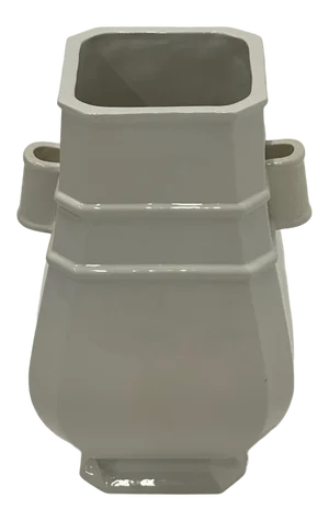 Italian Blanc De Chine Vase With Asian Influence