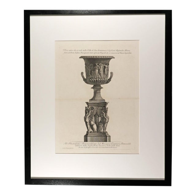 Giovanni Battista Piranesi (Italian, 1720–1778), Engraving of an Urn For Sale