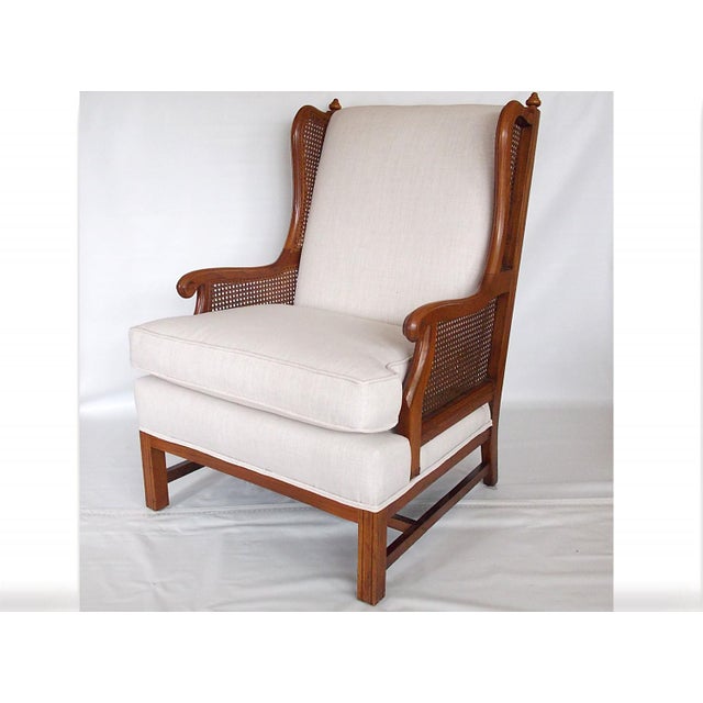 1960s Vintage Cane Wingback Chair Chairish