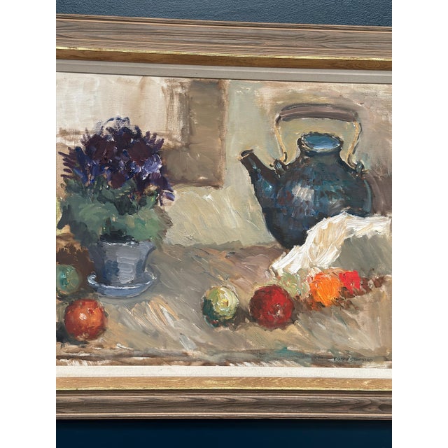 Karl Gustav Strandberg, Still Life with Kettle, 1960s, Oil Painting on Canvas, Framed For Sale - Image 5 of 18
