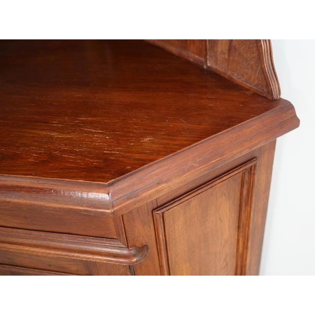 German Oak Corner Cabinet, 1950s For Sale - Image 11 of 18