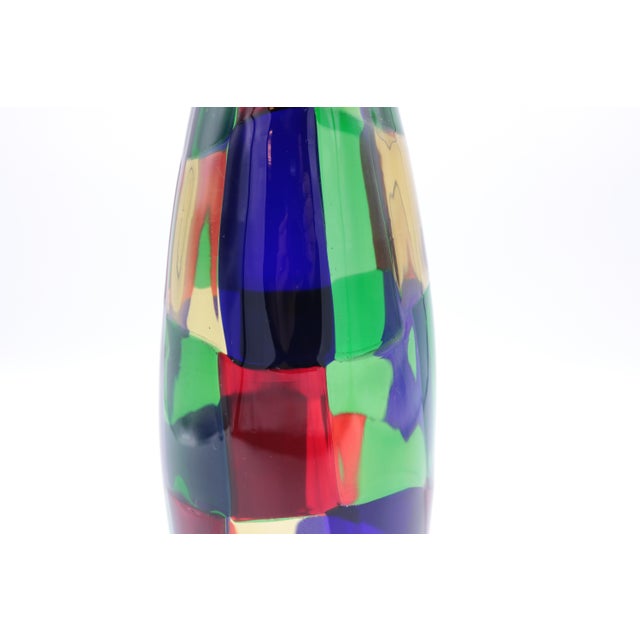 A "Pezzato" vase by Fulvio Bianconi for Venini. Executed in polychrome patchwork tesseare. Signed on the bottom.