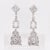 Pair of Art Deco 14k White Gold & Natural Diamond Drop Earrings For Sale - Image 4 of 9