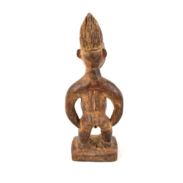 African Early 20th Century Yoruba Ibeji Male Miniature Figure 10 Inch Nigeria For Sale - Image 3 of 7