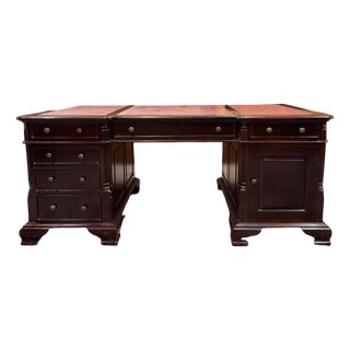 English Chesterfield Desk in Teak For Sale