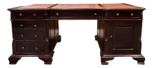 English Chesterfield Desk in Teak