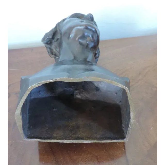 Houdon Style Patinated Bronze George Washington Bust For Sale - Image 10 of 11