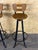 1960s Vintage Brutalist Bar Stools in Iron and Wood, 1960s, Set of 2 For Sale - Image 5 of 18