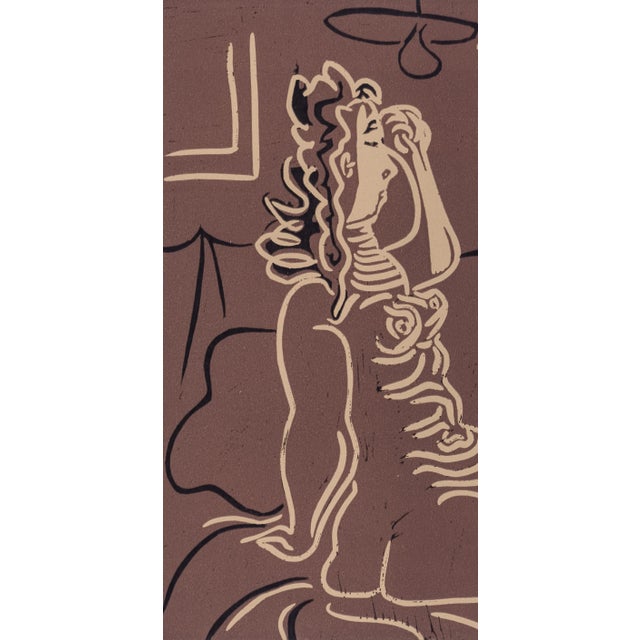 Abstract 1962 Pablo Picasso Linocut Engraving "Three Women" For Sale - Image 3 of 9